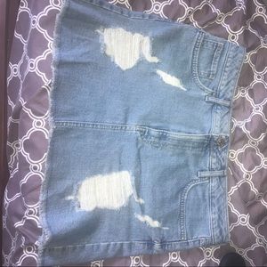 Jean mini skirt